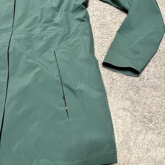 Eddie Bauer Jacket Womens XL Green Rain Hooded Outdoor Coat - Picture 2 of 9